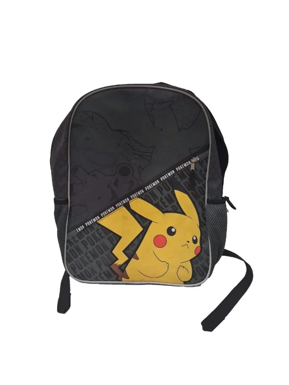 Pokémon Backpack Kids One Size Gray Excellent Pikachu Charizard Bioworld School